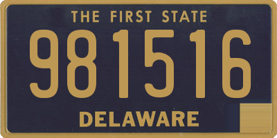 DE license plate 981516