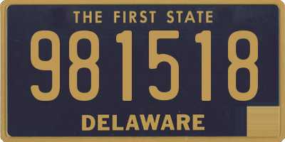 DE license plate 981518