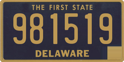 DE license plate 981519