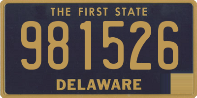 DE license plate 981526