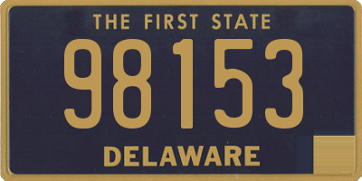DE license plate 98153