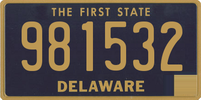 DE license plate 981532