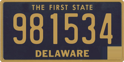 DE license plate 981534