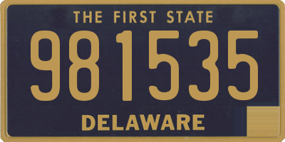DE license plate 981535