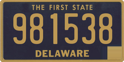 DE license plate 981538