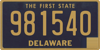 DE license plate 981540