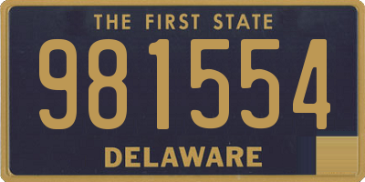 DE license plate 981554