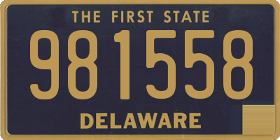 DE license plate 981558
