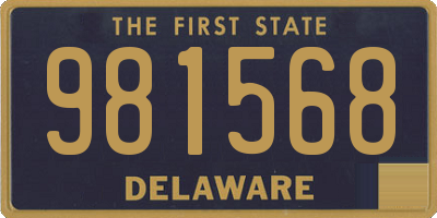 DE license plate 981568
