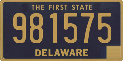 DE license plate 981575