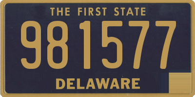 DE license plate 981577