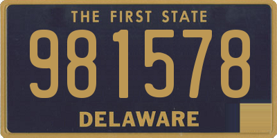 DE license plate 981578