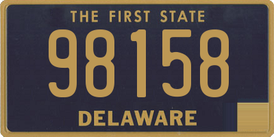 DE license plate 98158