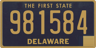DE license plate 981584