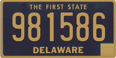 DE license plate 981586