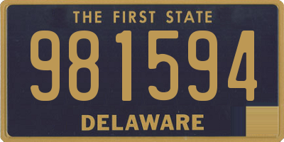 DE license plate 981594