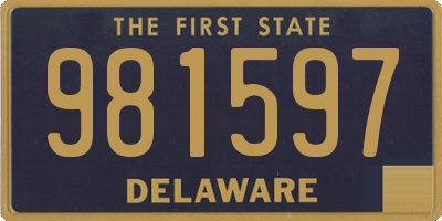 DE license plate 981597