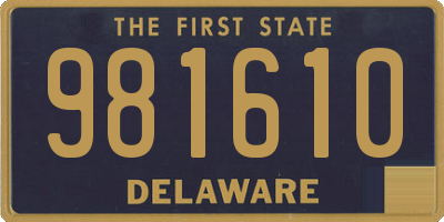 DE license plate 981610