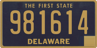 DE license plate 981614