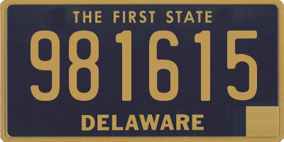 DE license plate 981615