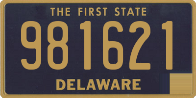 DE license plate 981621