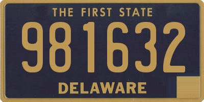 DE license plate 981632