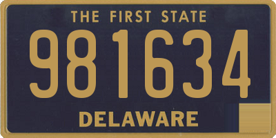 DE license plate 981634