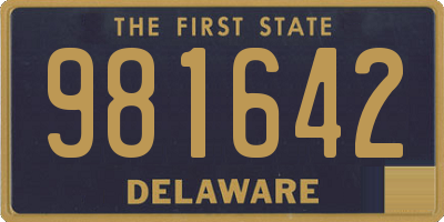 DE license plate 981642