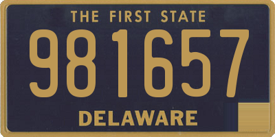 DE license plate 981657