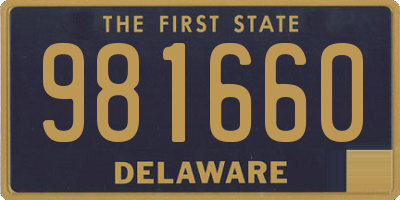 DE license plate 981660