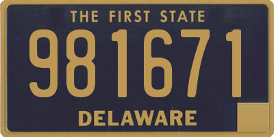 DE license plate 981671