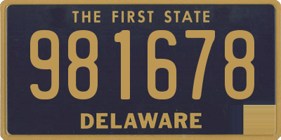 DE license plate 981678