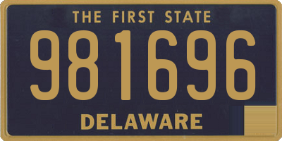 DE license plate 981696