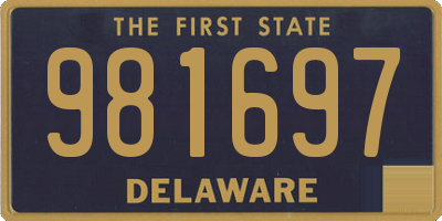 DE license plate 981697