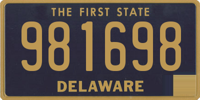 DE license plate 981698