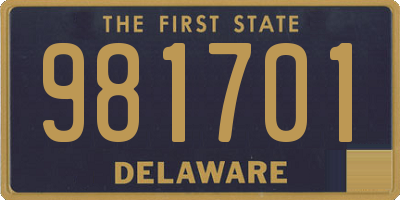 DE license plate 981701