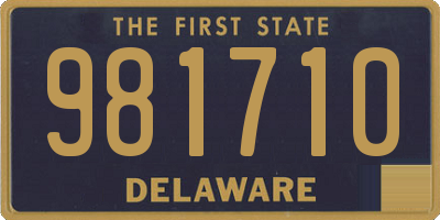 DE license plate 981710