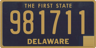 DE license plate 981711