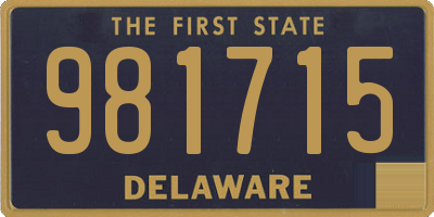 DE license plate 981715