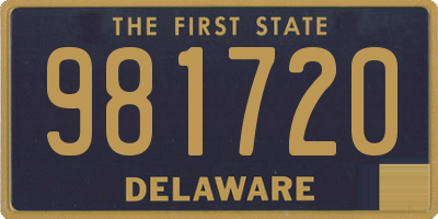 DE license plate 981720