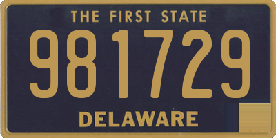 DE license plate 981729