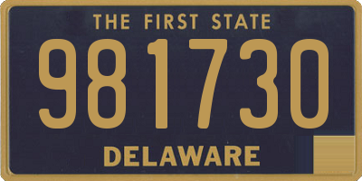 DE license plate 981730