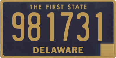 DE license plate 981731
