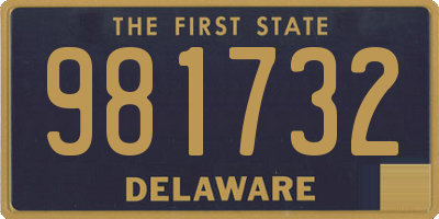 DE license plate 981732