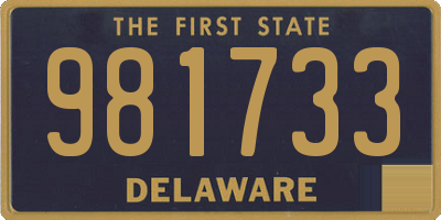 DE license plate 981733