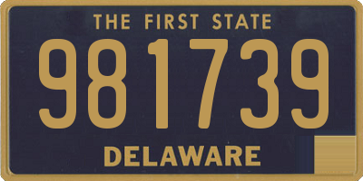 DE license plate 981739