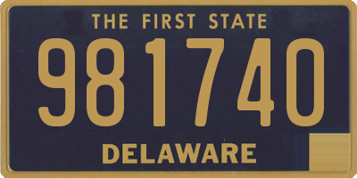 DE license plate 981740