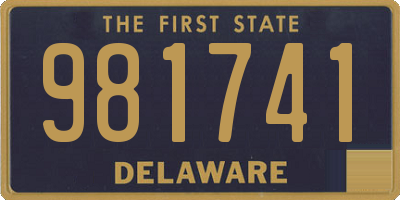 DE license plate 981741