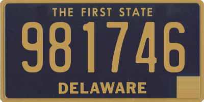 DE license plate 981746