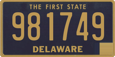 DE license plate 981749